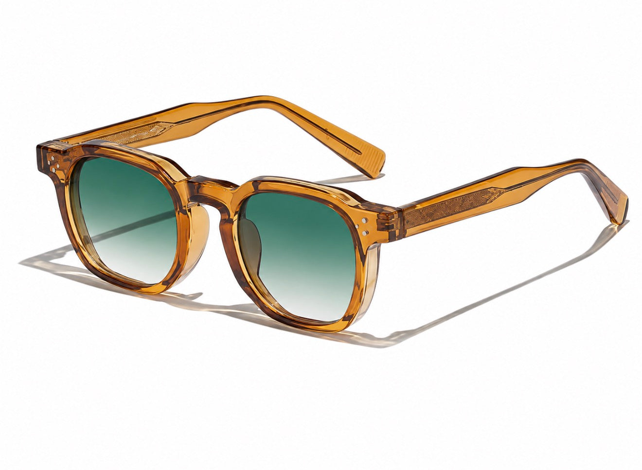 SITO Lumière — Wayfarer Ambre / Verres Dégradé Vert Émeraude